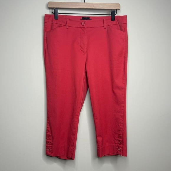 Talbots Petites Red  "Perfect Skimmer" Pants Size 8P - Picture 1 of 7